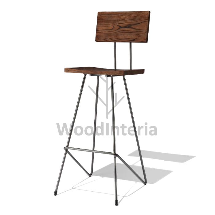 фото барный стул hanna back bar stool в интерьере лофт эко | WoodInteria