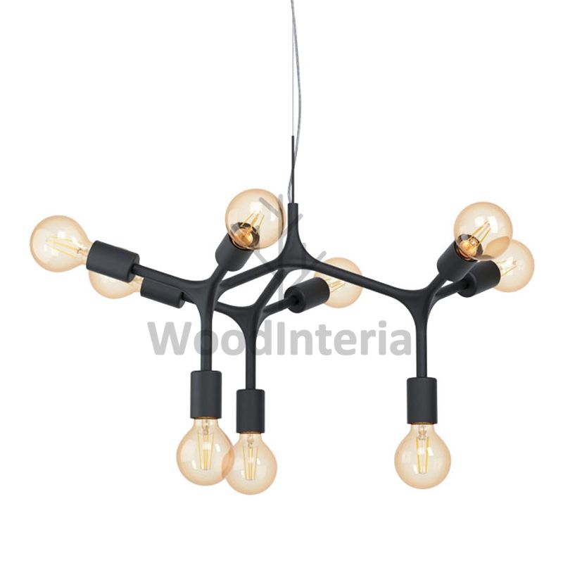 фото люстра metal branch chandelier в скандинавском интерьере лофт эко | WoodInteria