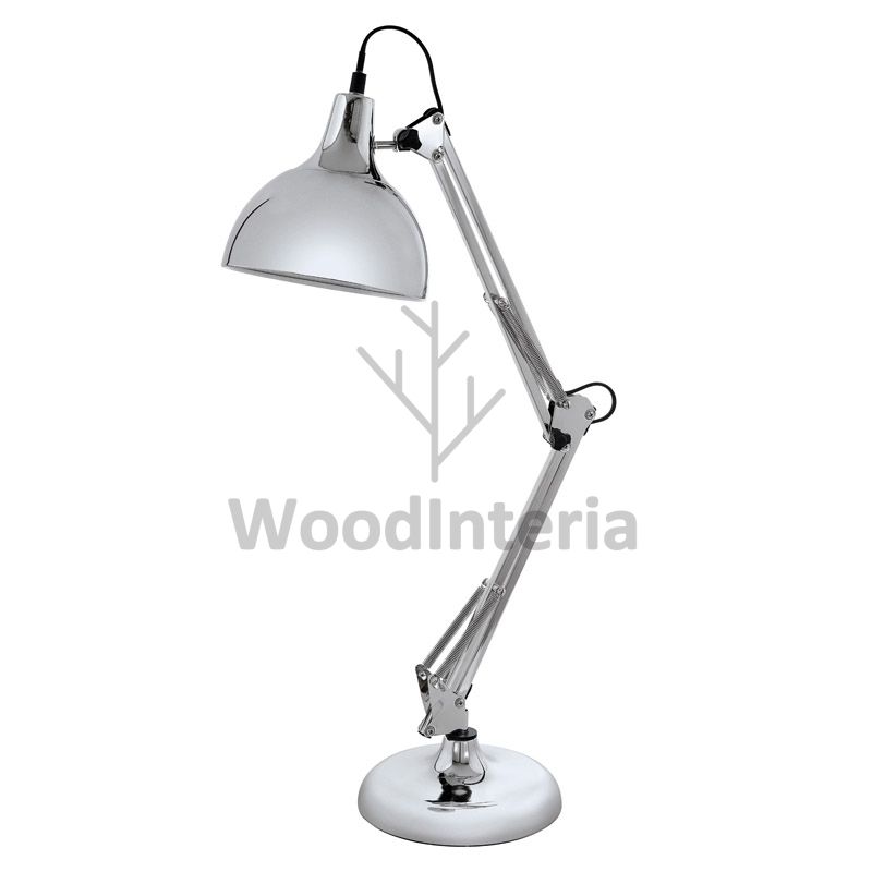 фото настольная лампа mobility silver table в скандинавском интерьере лофт эко | WoodInteria
