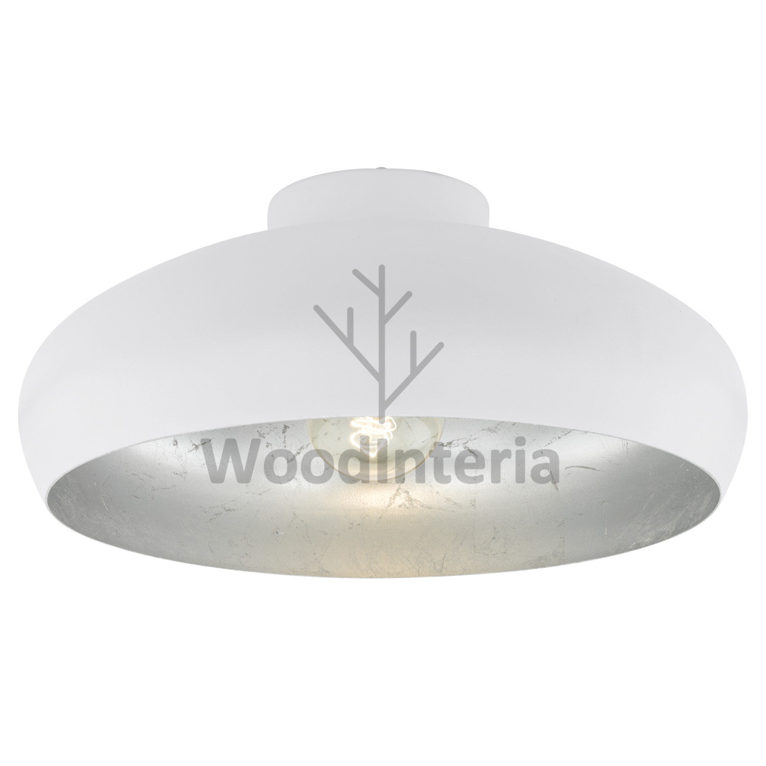 фото потолочный светильник white matte в скандинавском интерьере лофт эко | WoodInteria