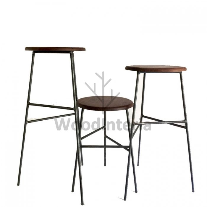 фото барный стул loft steel fir bar stool в интерьере лофт эко | WoodInteria