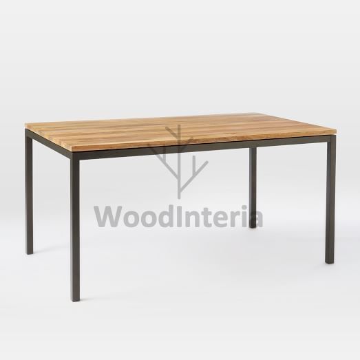 стол metal frame wood dining table 150 в стиле лофт индастриал WoodInteria