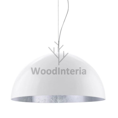 фото подвесной светильник hemisphere silver в скандинавском интерьере лофт эко | WoodInteria