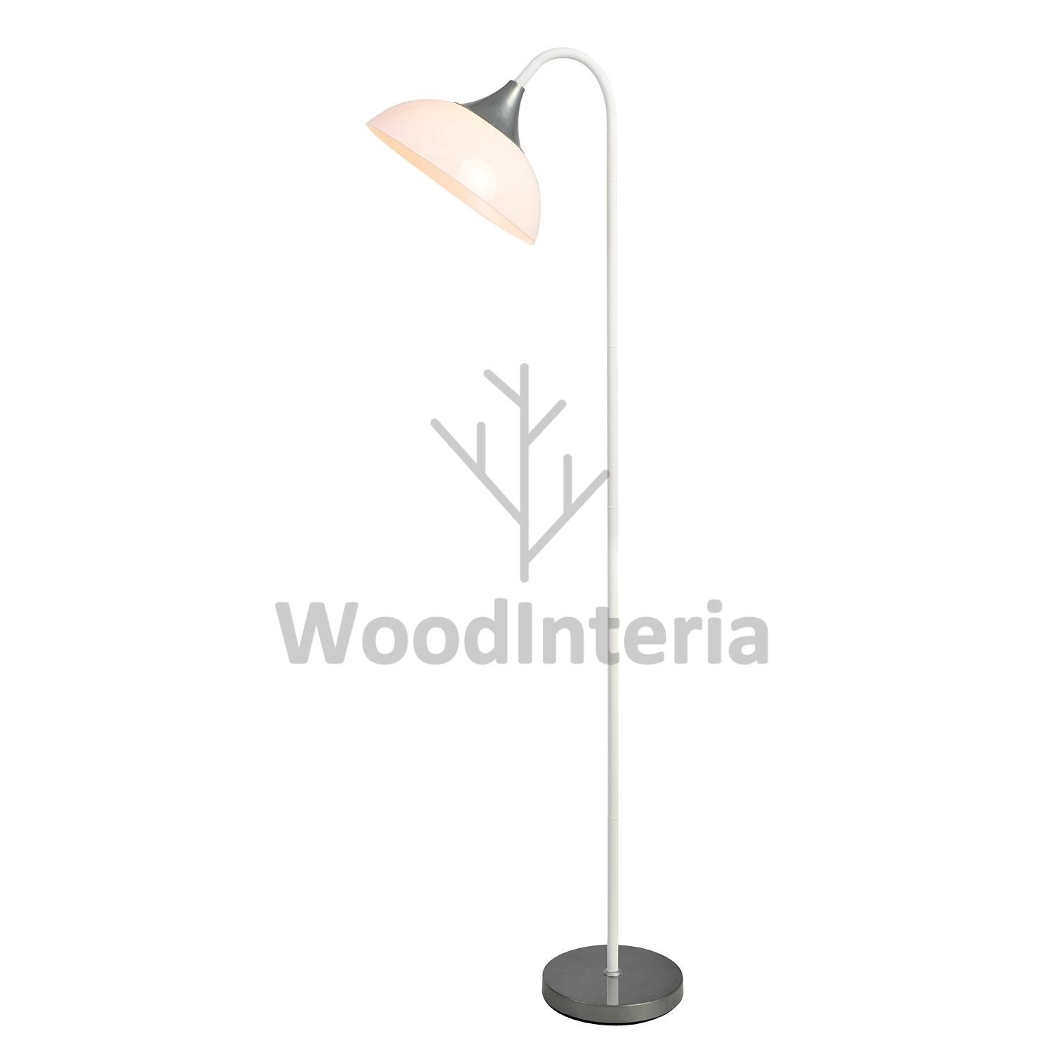 фото напольная лампа umbrella handle white в скандинавском интерьере лофт эко | WoodInteria