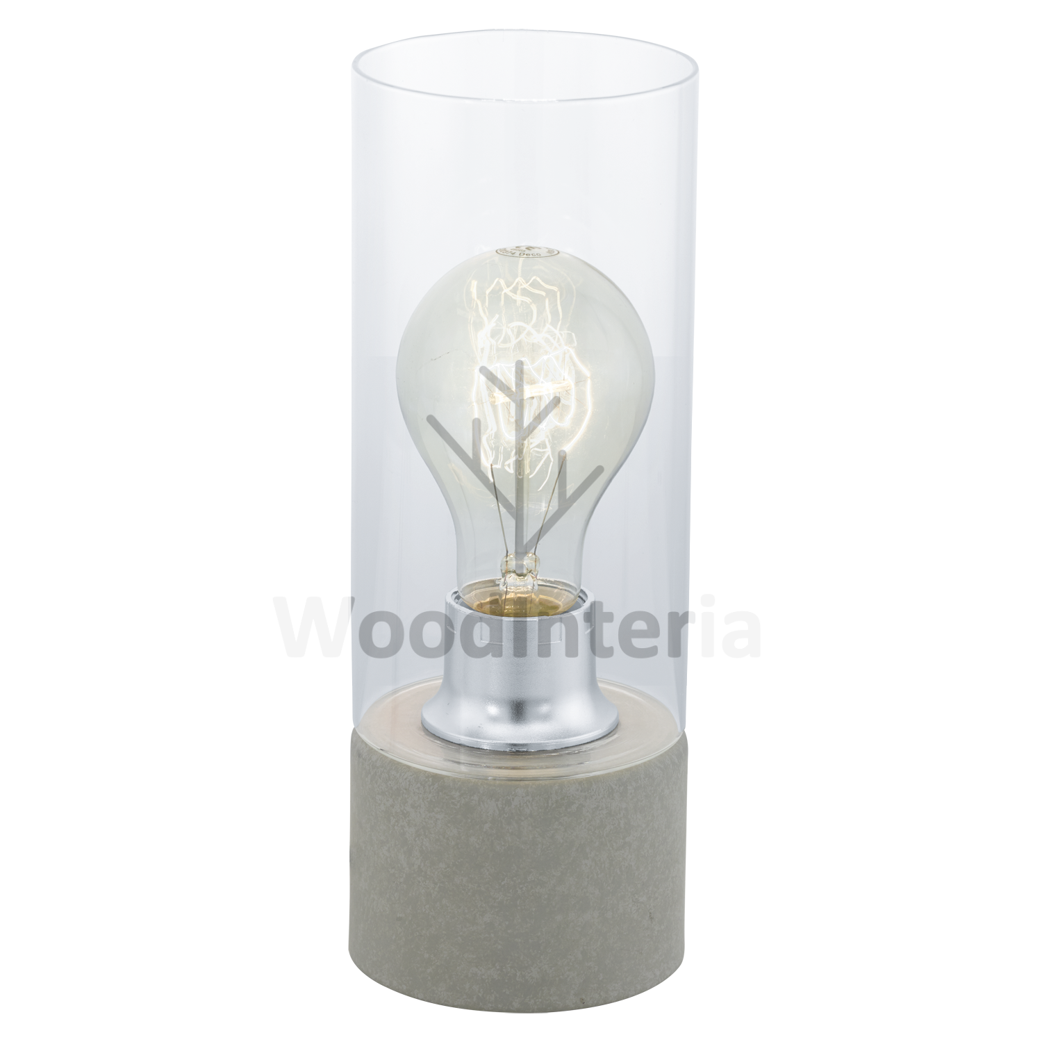 фото настольная лампа concrete pipe в скандинавском интерьере лофт эко | WoodInteria