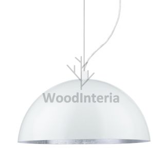 фото подвесной светильник hemisphere silver mini в скандинавском интерьере лофт эко | WoodInteria
