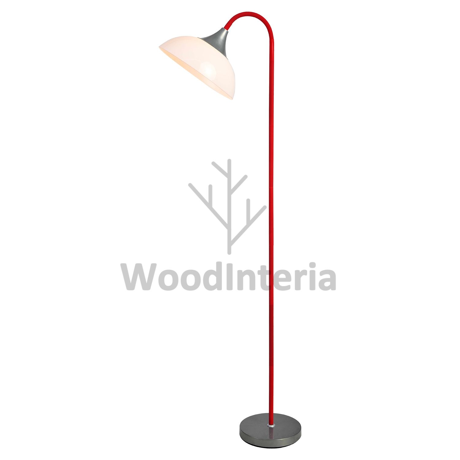 фото напольная лампа umbrella handle red в скандинавском интерьере лофт эко | WoodInteria