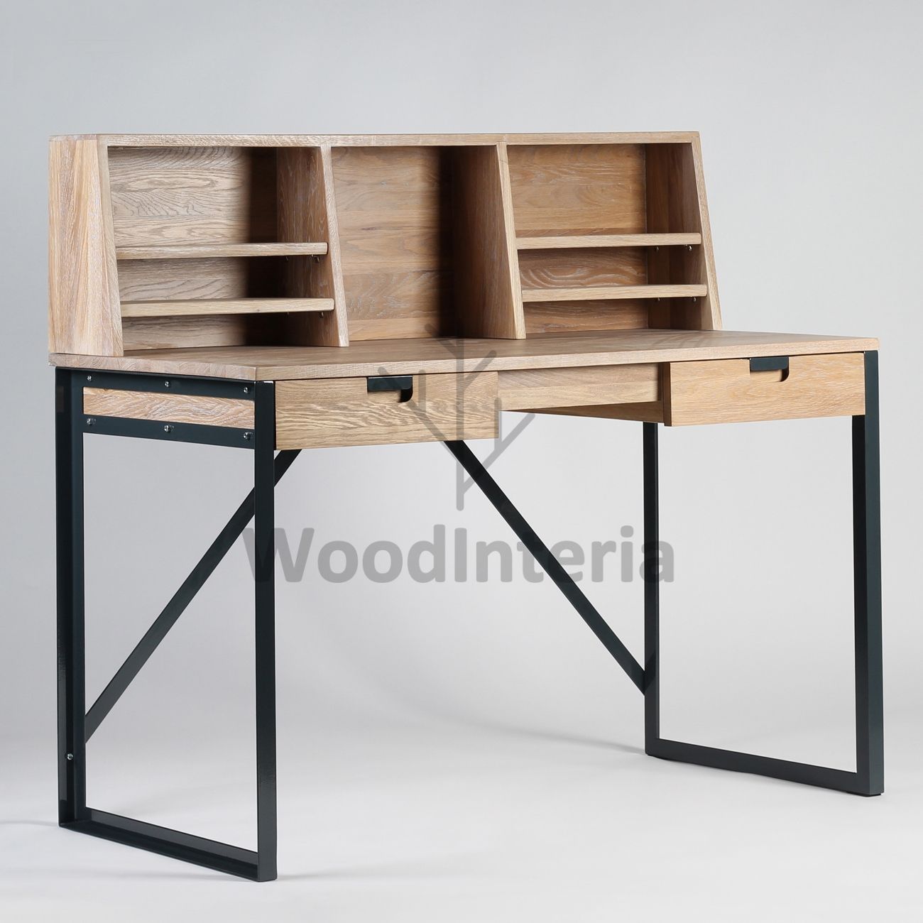 фото рабочий стол с консолью corner в интерьере лофт эко | WoodInteria