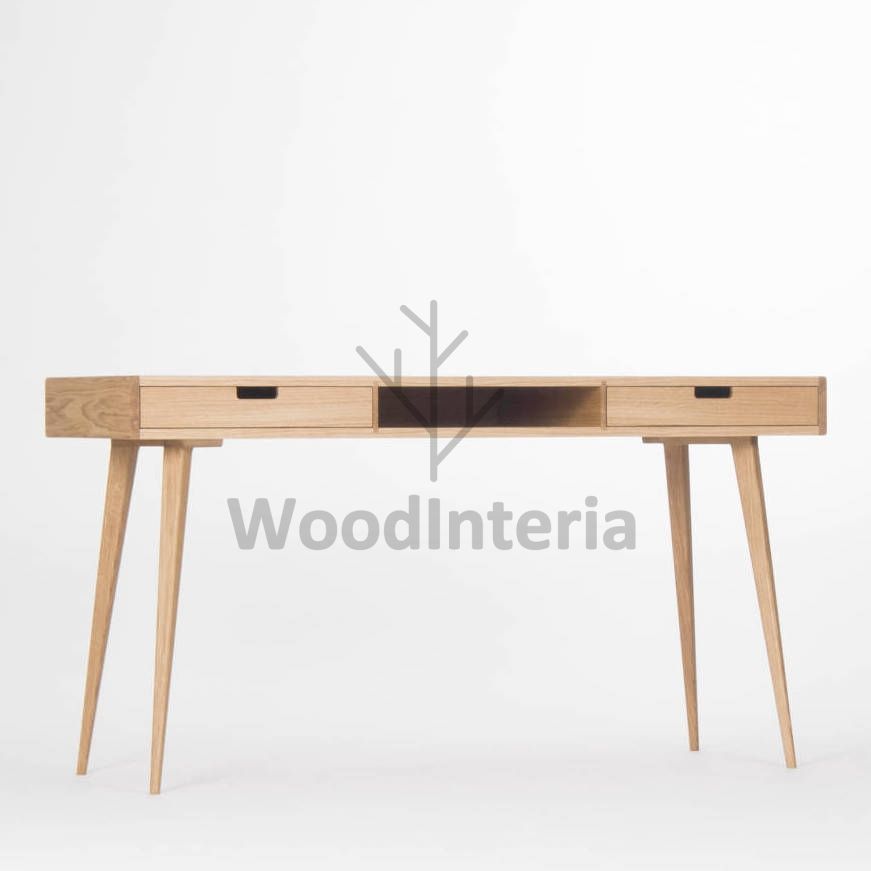 фото рабочий стол oak wedge duo в интерьере лофт эко | WoodInteria