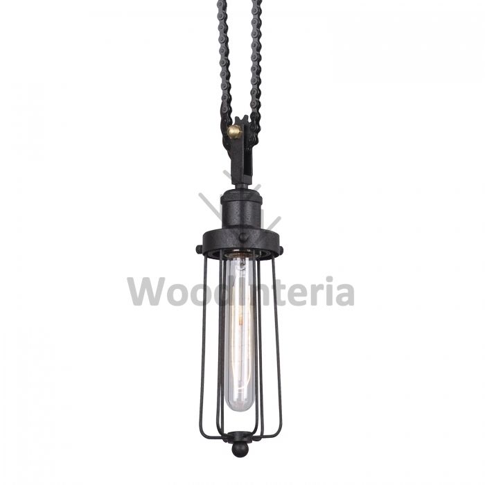 фото подвесной светильник industrial chainlet top в скандинавском интерьере лофт эко | WoodInteria