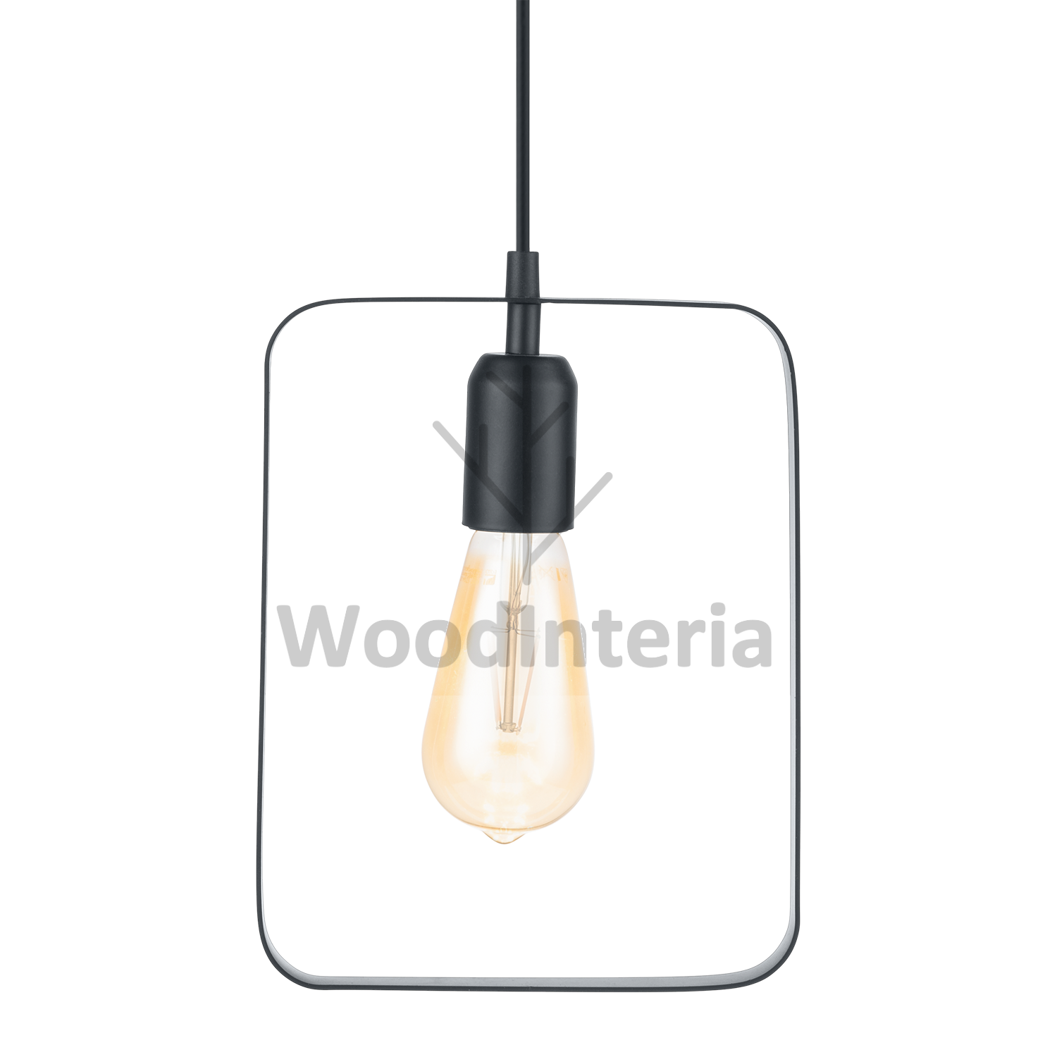 фото подвесной светильник void rectangle в скандинавском интерьере лофт эко | WoodInteria