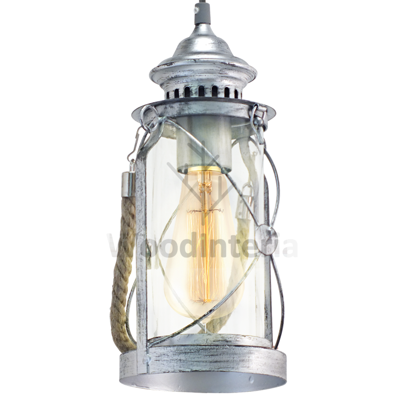 фото подвесной светильник oillamp silver в скандинавском интерьере лофт эко | WoodInteria