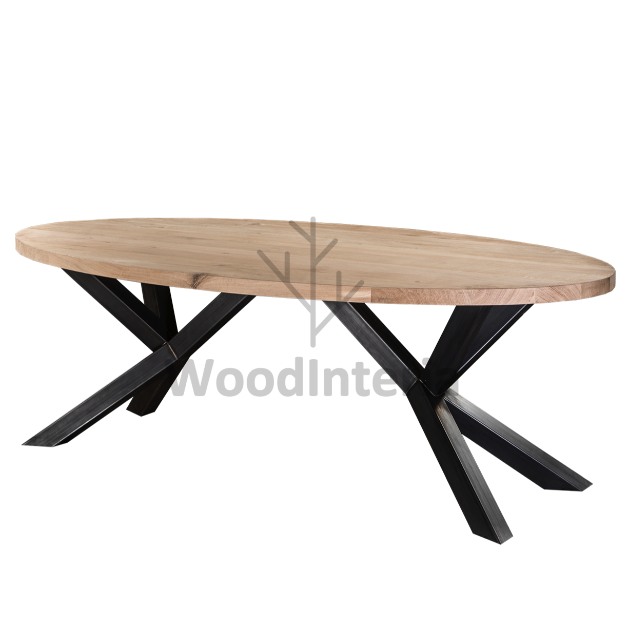 фото обеденный стол double top hedgehog ovaal dinning в стиле лофт эко | WoodInteria