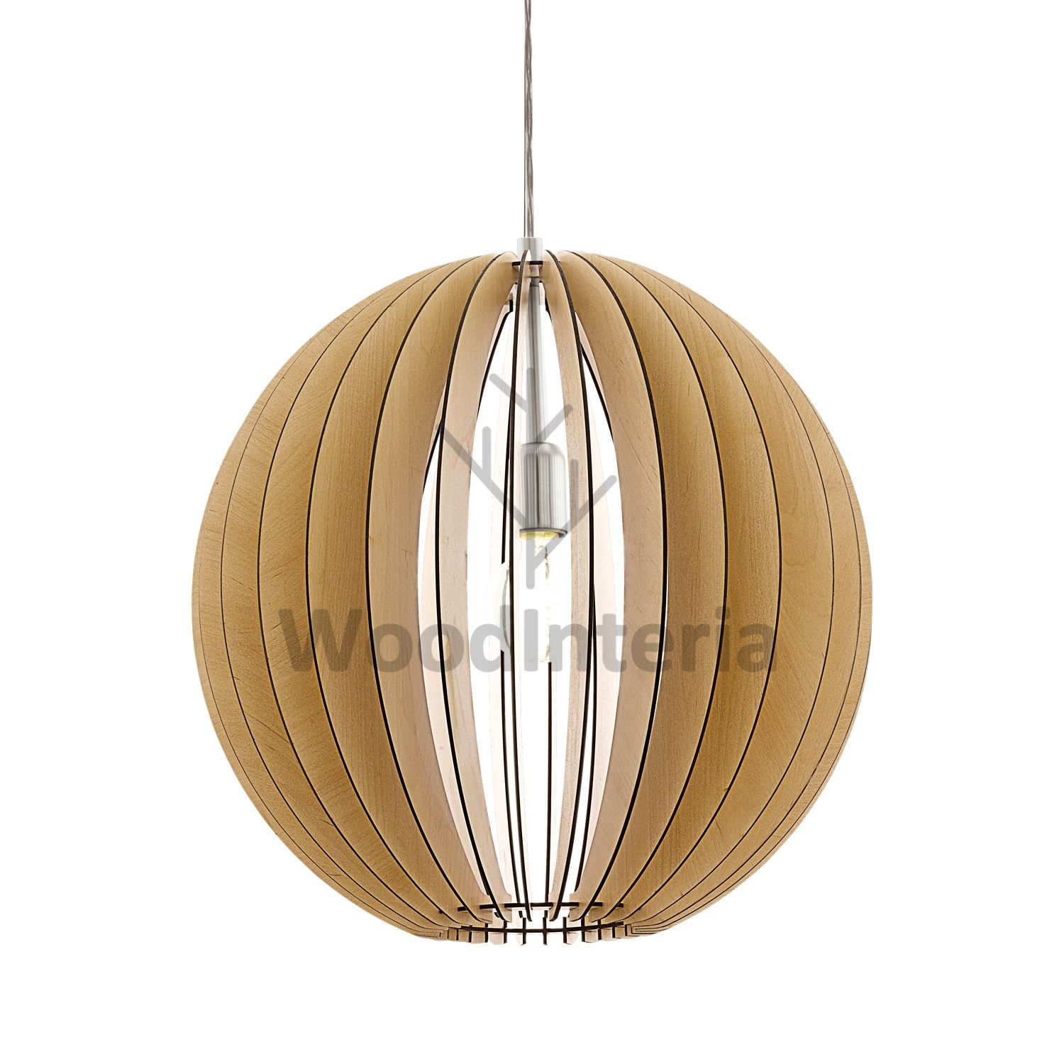 фото подвесной светильник section sphere natural в скандинавском интерьере лофт эко | WoodInteria