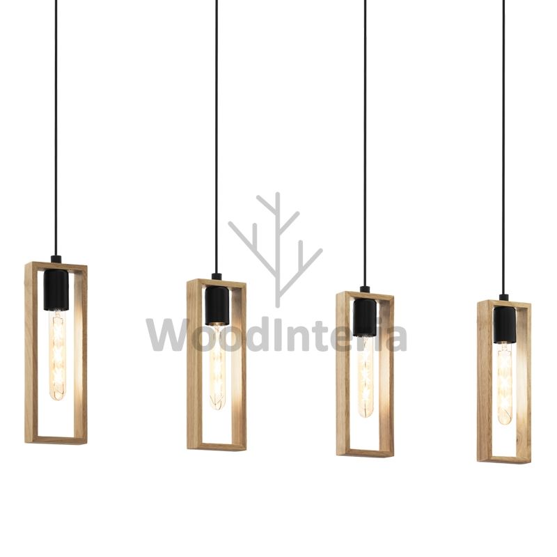 фото подвесной светильник wood frame 4 в скандинавском интерьере лофт эко | WoodInteria